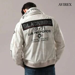 【AVIREX】アヴィレックス BLACK BIRD ミリタリージャケット ナイロンジャケット カモ 迷彩柄 ワッペン 刺繍 US AIR FORCE ジップアップ