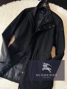 K5【ラグジュアリー×スポーティー】定価14万 超美品●BURBERRY GOLF●圧倒的高級感●ジップアップコート バーバリーコート メンズ L