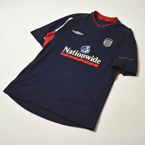 ★00s 当時物 オールド アンブロ Umbro 2001 半袖 イングランド代表 プロ トレーニング シャツ ビンテージ サッカー ユニフォーム ゲーム★