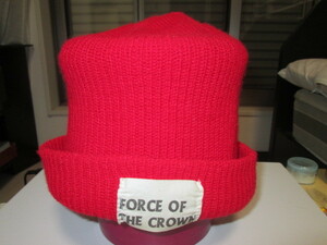 FORCE OF THE CROWN　ニット帽　赤　フリー