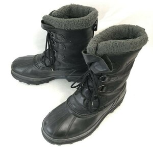 SOREL/ソレル　CARIBOU/カリブー【29.0/黒/BLACK】本革/スノーブーツ/インナー付/Shoes◆pWB90-3