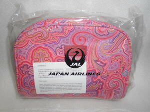 JAL　アメニティポーチ　1個　ETRO　エトロ　ピンク　日本航空　