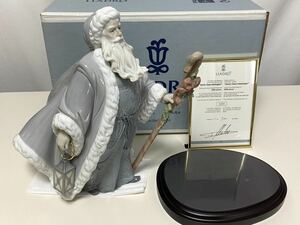 ☆【未使用/長期保管品】世界限定2000体　LLADRO　リヤドロ　SANTA CLAUS　ファーザークリスマス 　010.01904　箱・証明書・台付き