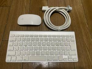 中古 Apple純正　iMac用Wireless　keyboard＆mouse＋電源コード ジャンク？