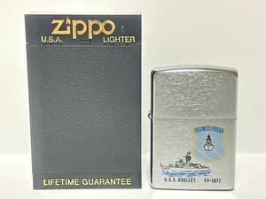 (9) ZIPPO ジッポ ジッポー オイルライター U.S.S. OUELLET FF-1077 ケース付き シルバー系 喫煙グッズ