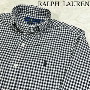 (極美品) ラルフローレン RALPH LAUREN ボタンダウン 長袖シャツ M165/88A(日本S〜M程) ギンガムチェックチェック柄 シャツ 送料230円