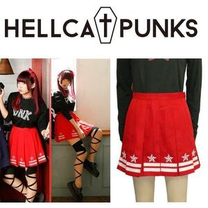 【 HELLCATPUNKS 】チア風プリーツスカート ヘルキャットパンクス