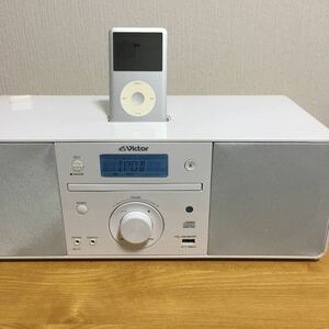 【動作品】Victor/ビクター RD-N1-W CD ポータブル オーディオ システム iPod JVCケンウッド　ジャンク扱い　iPodは付属しません。