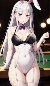 リゼ・アミリア　バニーガール　シークレット仕様　　カスタムプレイマット&マウスパッド　18