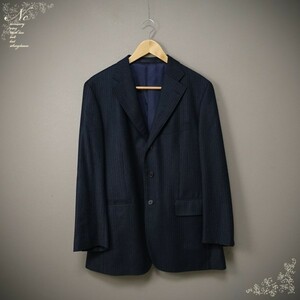 値下!訳あり特価!USED*Paul Smith London/ポールスミスロンドン/L2/L相当/ストライプテーラードジャケット/ネイビー/紺/ビジネス