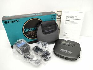 6 ソニー D 335 ディスクマン ポータブル CD プレーヤー ブラック 元箱 付属品付 動作確認済 PLAYER Discman ESP SONY◆ウォークマン 音楽