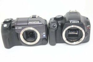 【デジタル一眼レフカメラ2台まとめ売り】Canon EOS X4・Olympus E-300 #0093-708