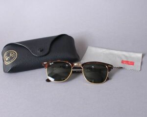 美品 RayBan レイバン サングラス RB3016 W0366 クラブマスター ブラウン ブランド 眼鏡 メガネ メンズ ケース付き #60※0313-17/k.d