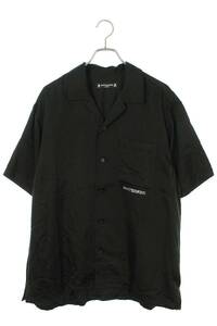 マスターマインド mastermind MJ22E08-SH041-400 サイズ:M バックスカルラインストーン装飾シルク半袖シャツ 中古 BS99
