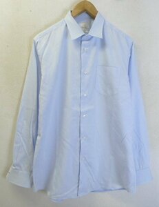 ◆Paul smith ポールスミス 袖裏　マルチストライプ ポケット付き ドレスシャツ SAX サイズXL 美 近年モデル