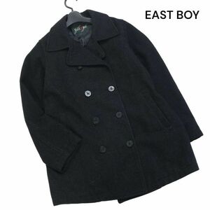 EAST BOY イーストボーイ 秋冬 メルトン ウール スクール Pコート Sz.11　レディース グレー 女子 学生 通学　K3T01296_C#N