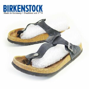 24.5cm相当(38)◆BIRKENSTOCK　ビルケンシュトック　Betula　コンフォートシューズ　レザー　サンダル　ブラック　夏　海　川　/Q611