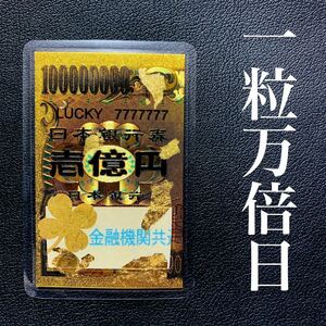 一粒万倍日完成 1億円札 壱億円 一億円カード 金箔★金運UP★金持ち小槌★開運★福沢諭吉★宝くじ 御守