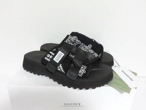 定価3.3万 新品 MIYAGIHIDETAKA × SUICOKE KAW 8 ブラック ペイズリー バンダナ ミヤギヒデタカ スイコック サンダル MIYAGI HIDETAKA 26