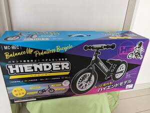 【送料割安】【展示未使用品】ハイエンダー　ペダルなし自転車　対象年齢2～5歳　バランスバイク　エアタイヤ MC-HEC 　ブラック