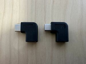 USB Type-C 変換アダプター L字 90° 2個 新品同様