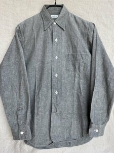 美品！HELLER’S CAFE 1910’s ONE POCKET COAT STYLE BLACK SHIRTS 黒シャンブレー・ワークシャツ へラーズカフェ WAREHOUSE ウエアハウス