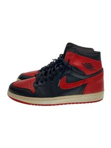 NIKE◆AIR JORDAN 1 RETRO/エアジョーダンレトロ/ブラック/136066-061/28cm/BLK/レサ