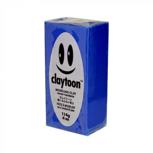 MODELING CLAY(モデリングクレイ) claytoon(クレイトーン) カラー油粘土 ブルー 1/4bar(1/4Pound) 6個セット