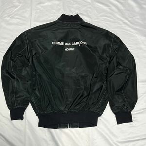 91SS COMME des GARCONS HOMME ブルゾン ジャケット バックロゴ ブラック 黒 コムデギャルソンオム 1990 1991