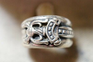 1309 CHROME HEARTS/クロムハーツ 1992 シルバー リング 指輪 ヴィンテージ アクセサリー STERLING刻印 アンティーク ブランド 装飾品