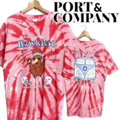 PORT&COMPANY タイダイ Hawkfest デカプリント Tシャツ L