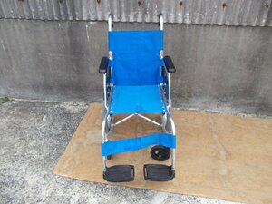 TS-24-0405-01　　日進医療器　NAH-L7α　　アルミ軽量介助式車椅子（座面汚れあり）