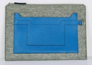 HERMES エルメス 070296CK A刻印 TOODOO 29 トゥードゥー フェルト クラッチバッグ GRIS CLAIR GOLVERT clutch bag b6598