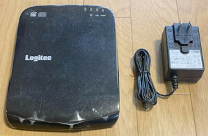 【美品・保護フィルム剥がしていません】Logitec WiFi対応 ポータブルDVDドライブ LDR-PS8WU2BKW ロジテック