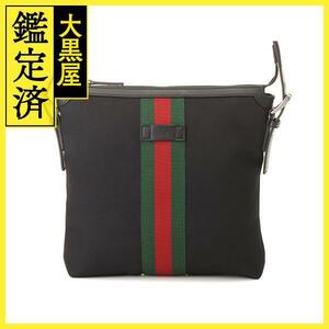 GUCCI　グッチ　バッグ　シェリーライン　ショルダーバッグ　ブラック　キャンバス/カーフ　2148103630880　【200】