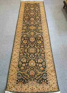 廊下敷き 最高品質 パキスタン手織り絨毯 size:305×79cm ランナー