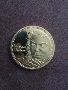 マイケル・ジャクソン　限定記念メダル　硬貨 銀貨　コイン メダル　銀　外国硬貨 骨董 古玩　時代　古美術　Q10-180R