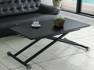 セラミック天板　昇降式　リビングテーブル　ダイニングテーブル　１2０センチ幅　ガス圧　高さ調節 傷に強い　耐熱性