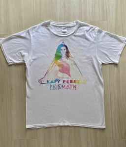 KATY PERRY(ケイティ・ペリー)2015年「THE PRISMATIC WORLD TOUR」ツアーTシャツ■SサイズGILDAN■白半袖バックプリント有 バンドT