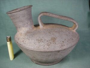 〇須恵器　平瓶　土器　土師器　希少　発掘品　置物 花器　古玩 時代物 骨董品 古美術　花器　ｂ07