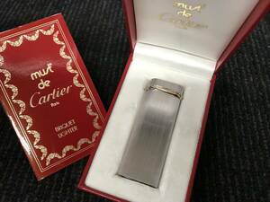 230☆Cartier　Must de Cartier　カルティエ　マストドゥカルティエ　ガスライター　美品　写真追加有り