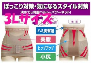 【日本製】お腹スッキリ 美腹ショーツ サイズ3L ライムライト