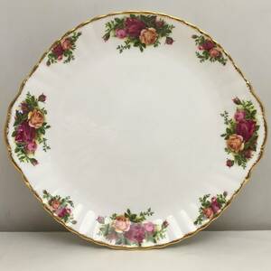 ■ROYAL ALBERT ロイヤルアルバート Old Country Roses 耳つき 大皿 幅約27cm 奥行約24.5cm プレート 陶器 食器■