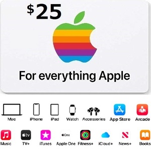 USA版 apple Gift Card $25 card iTunes アップル ギフトカード 25ドル分 北米 コード渡し
