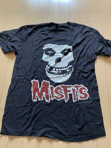 MISFITS ミスフィッツ L tultex 半袖 Tシャツ バンドT ハードコア スカル ひび割れ 黒 ブラック パンク 2016