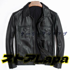 バイクオートバイレザージャケット　メンズ本革レザージャケット　バイク多機能ライダースジャケット M-4XL