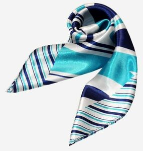 かわいいシルク調スカーフ　中判 60cm正方形スカーフリボン　事務服 企業制服スカーフ 人気柄スカーフ (NO.10000647）