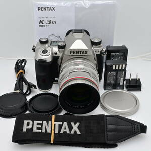 シャッター回数僅か『20』ペンタックス PENTAX K-3 Mark III 20-40mmLTDWRレンズキット シルバーボディ