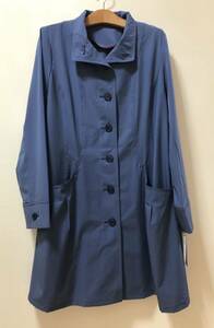 [新品] 激安・在庫処分　LLサイズ　レディースストレッチコート　ミセスコート　婦人コート 撥水加工コート　ブルー