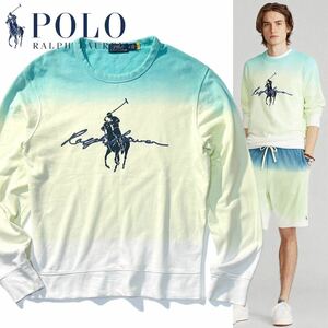 【POLO RALPH LAUREN】コーデ映えバツグンのグラデーション染めスウェット◎!!Safari掲載 ラルフローレン ディップダイテリースウェット